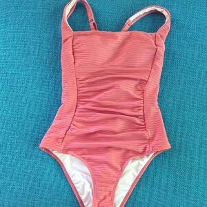Cupshe Pink One Piece Swimsuit with Ruched Detail